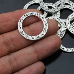 10 Large zamak Ring Connector, Circle ring