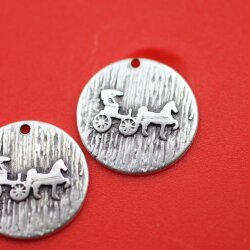10 Horse & Carriage Charms Anhänger