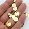 10 Round Disc Stamping Tags Gold, metal stamping, Logo Tags for textiles, bags, hats,  leather and Jewelry Tags