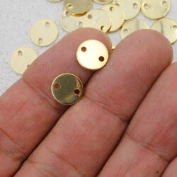 10 Round Disc Stamping Tags 10 mm metal stamping, Logo Tags for textiles, bags, hats,  leather and Jewelry Tags