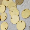 10 Round Disc Stamping Tags, metal stamping, Logo Tags for textiles, bags, hats,  leather and Jewelry Tags