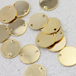 10 Round Disc Stamping Tags, metal stamping, Logo Tags for textiles, bags, hats,  leather and Jewelry Tags