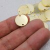 10 Scheiben Ø 16 mm Verbinder Blank Logo Plättchen Gold Messing