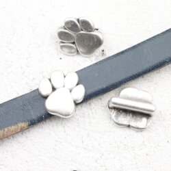 10 Zamak Paw Slider Bead 14*13 mm (Ø 10*2 mm)