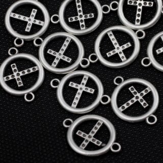 10 Kreuz Schmuckverbinder Zwischenstck, Schmuckzubehr