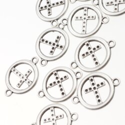 10 Cross Charms Connector