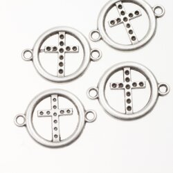 10 Cross Charms Connector