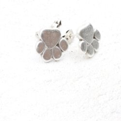 5 Pairs Dog Cat Paw Print Stud Earrings