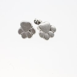 5 Pairs Dog Cat Paw Print Stud Earrings