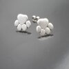 5 Pairs Dog Cat Paw Print Stud Earrings