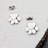 5 Pairs Dog Cat Paw Print Stud Earrings