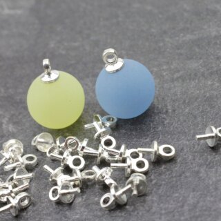 30 Half hole Pearl Beads Connectors Charms Beads Caps,...