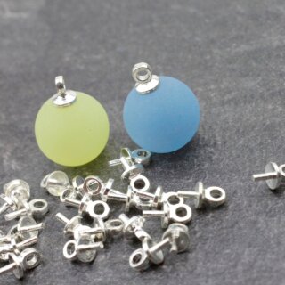 30 Silver Aufhnger fr Perlen, Perlen sen