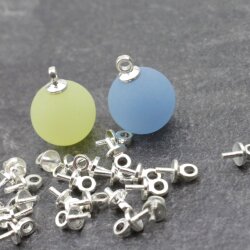 30 Half hole Pearl Beads Connectors Charms Beads Caps,...