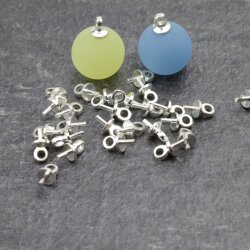 30 Half hole Pearl Beads Connectors Charms Beads Caps,...