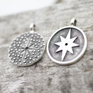 5 Pole Star, North Star Pendant, Medallion Pendant