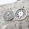 5 Pole Star, North Star Pendant, Medallion Pendant