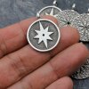 5 Pole Star, North Star Pendant, Medallion Pendant