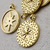 5 pcs. Pole Star, North Star Pendant, Medallion Pendant, gold