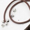 10 Bell End Cap, Leather Cord Clasp 11*8  mm (Ø 6 mm)