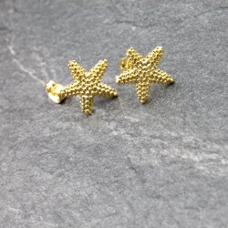 Starfish Stud Earrings, gold