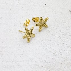 Starfish Stud Earrings, gold