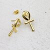 5 Pairs Ankh Earrings, Stud Earrings