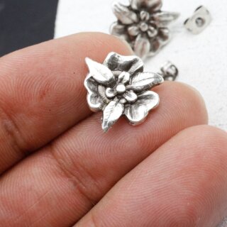 Blumen Edelwei Ohrstecker Ohrringe