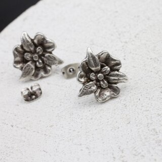 Blumen Edelwei Ohrstecker Ohrringe