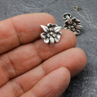 Blumen Edelwei Ohrstecker Ohrringe