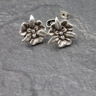 Blumen Edelwei Ohrstecker Ohrringe