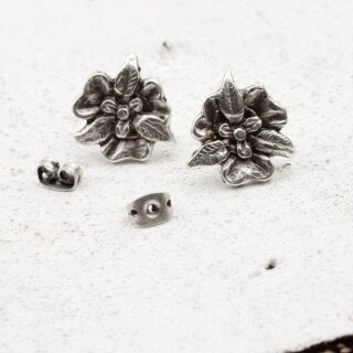 Blumen Edelwei Ohrstecker Ohrringe