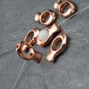 10 Fish Beads, Jewelry Making Findings Rosegold