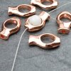 10 Fish Beads, Jewelry Making Findings Rosegold