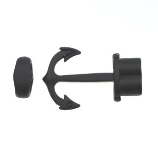 1 pcs. Anchor Closure and Sliderbeads Set 26*34 mm  Matte Black