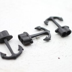 1 pcs. Anchor Closure and Sliderbeads Set 26*34 mm  Matte Black