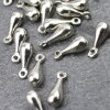 50 Rhodium Plated Mini Drop Charms