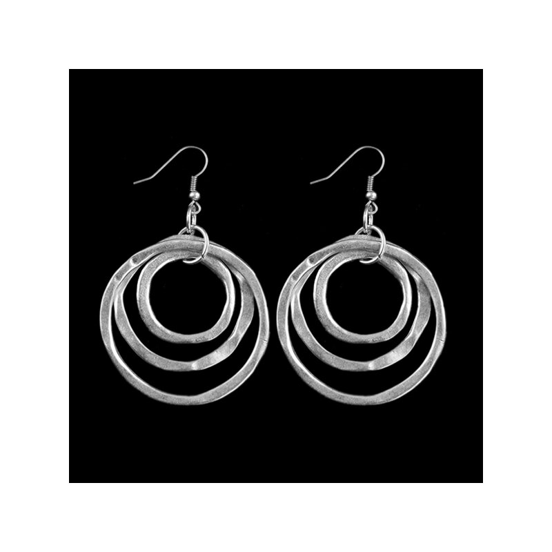 5 Gold Kreise Anhänger, Drei Ringe Anhänger, 10,71