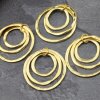 5 Triple Circle Gold Charms Pendant