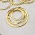 5 Triple Circle Gold Charms Pendant