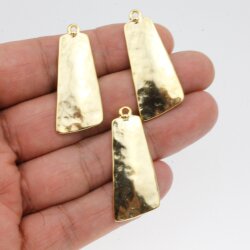 5 asymmetric squares Gold Charms Pendant