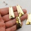 5 asymmetric squares Gold Charms Pendant