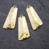 5 asymmetric squares Gold Charms Pendant