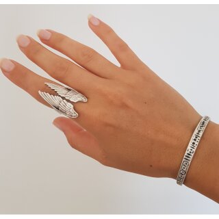 Ring Engelsflgel altsilber