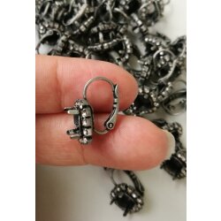 B-Ware Ohrring Fassung mit Kristallrand für 8 mm Chatons, Rivoli Swarovski Stein