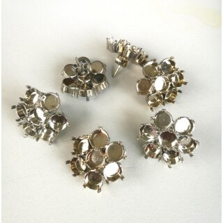 Ohrstecker Fassung fr 6 mm Chatons Swarovski Kristalle