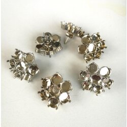 Stud Earring setting for 6 mm Chatons Swarovski Crystals