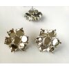 Stud Earring setting for 6 mm Chatons Swarovski Crystals