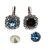Stud Earring setting with crystal border für 8 mm Chatons, Rivoli Swarovski Crystals