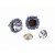 Ohrstecker Fassung altmessing mit farbigen Perlenrand für 8 mm Chatons, Rivoli Swarovski Stein